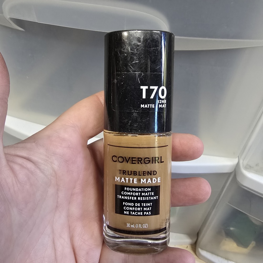 Covergirl Trublend Matte Made Liquid Foundation Glass Bottle T70 Caramel 1 Fl Oz